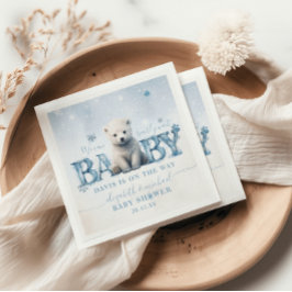 Guardanapo De Papel Mal posso esperar pelo inverno Urso Polar Moderno