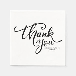 Guardanapo De Papel Mala Negra - Casamento Escrito Obrigado