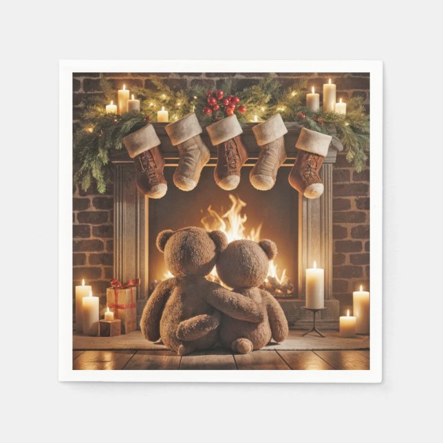 Guardanapo De Papel Malabarismo das Ursinhas de Natal (Frente)