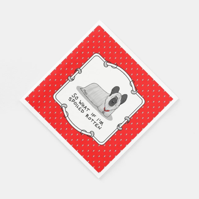 Guardanapo De Papel Maldito Cachorro Aterro Rachado (prateado) Diversã (Quina)