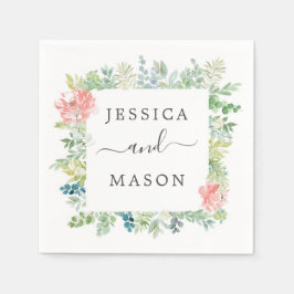 Guardanapo De Papel Maleável Casamento Verde Cocktail Napkin