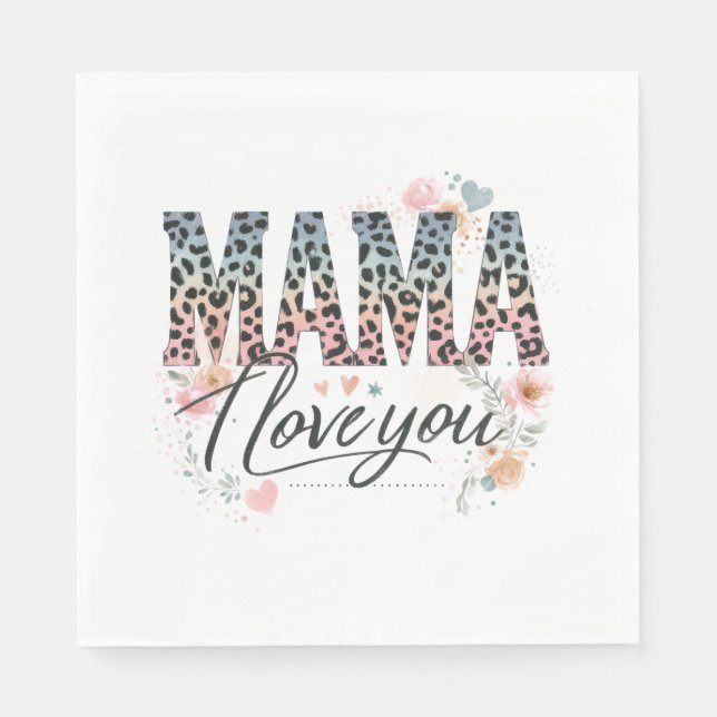 Guardanapo De Papel Mamãe, Eu Te Amo (Frente)