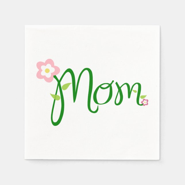 Guardanapo De Papel Mamãe White Standard Cocktail Paper Napkin (Frente)