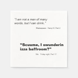 Guardanapo De Papel Man of Many Words Shakespeare Quote Cocktail