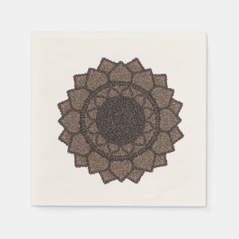 Guardanapo De Papel Mandala de Grão de Café