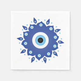 Guardanapo De Papel Mandala Grego Mau Azul Branco