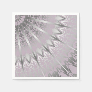 Guardanapo De Papel Mandala malva de prata