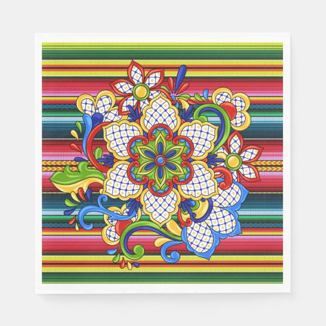 Guardanapo De Papel Mandala Mexicana (Frente)