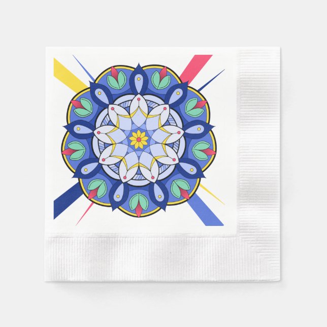 Guardanapo De Papel Mandala Pattern 01 Napkin (Frente)