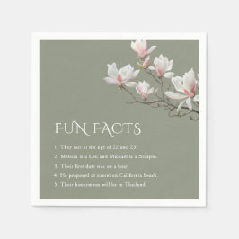 Guardanapo De Papel Mangolia Sage Green Fun Facts Wedding 