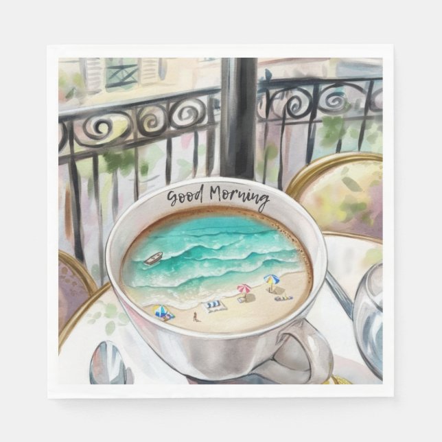 Guardanapo De Papel Manhã na Copa (Frente)