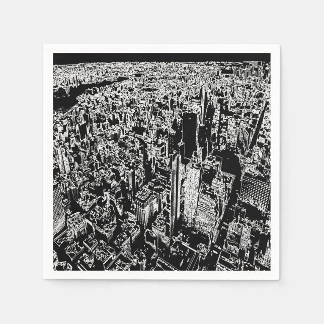 Guardanapo De Papel Manhattan projetado (Frente)