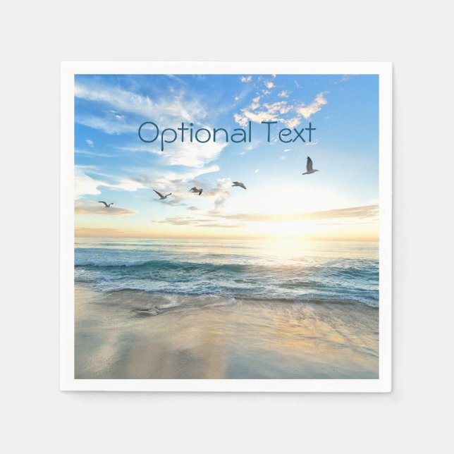 Guardanapo De Papel Manning Beach Seagulls (Frente)