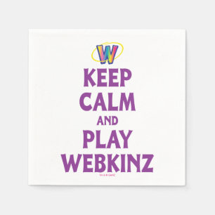 Guardanapo De Papel Mantenha a calma e o jogo Webkinz