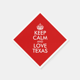 Guardanapo De Papel Mantenha Calma e Amor no Texas