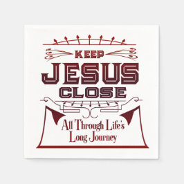 Guardanapo De Papel Mantenha Jesus Próximo de Christian Napkins