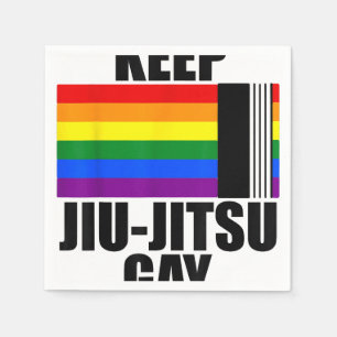 Guardanapo De Papel Mantenha Jiu Jitsu Gay de Camisa LGBT Orgulho gay