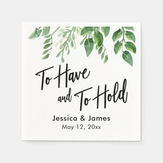 Guardanapo De Papel Manuscrito De Veneração Em Água Para Ter E Manter (Frente)