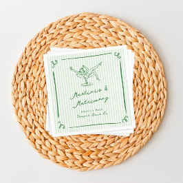 Guardanapo De Papel Mão Impressionante Desenhou Martinis Verde e Matri