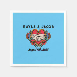 Guardanapo De Papel Mãos no Casamento Tatuagem Cocktail