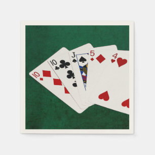 Guardanapo De Papel Mãos Poker - Um Par - Dez