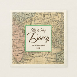 Guardanapo De Papel Mapa Antigo