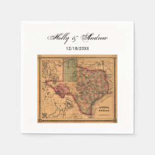 Guardanapo De Papel * Mapa antigo #1 de Texas