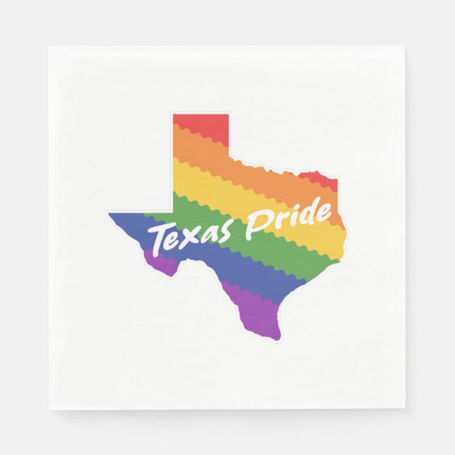 Guardanapo De Papel Mapa arco-íris do Design do Texas para orgulhosos  (Frente)