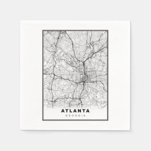 Guardanapo De Papel Mapa Atlanta