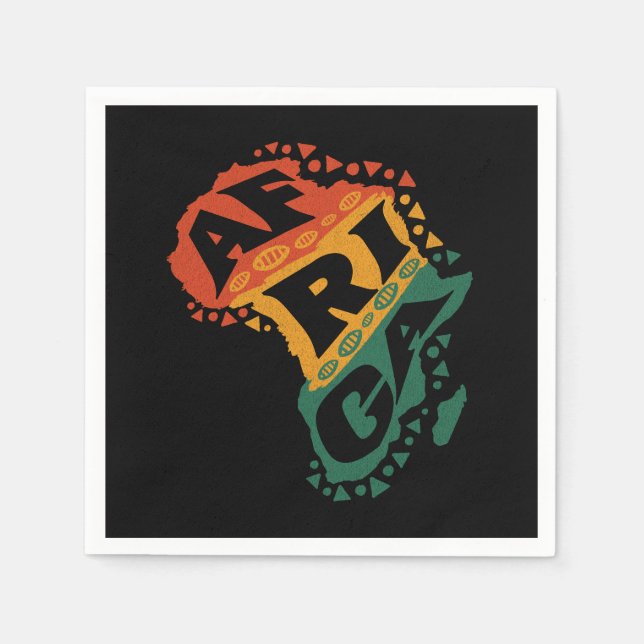 Guardanapo De Papel Mapa da África (Frente)
