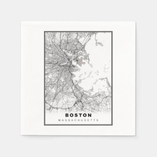Guardanapo De Papel Mapa de Boston
