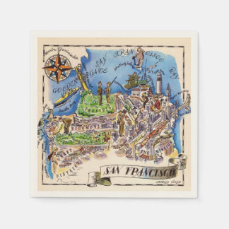 Guardanapo De Papel Mapa de São Francisco Liozu