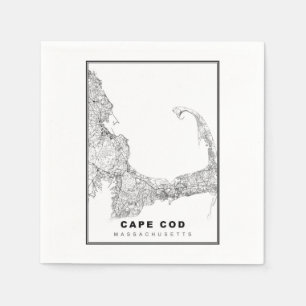 Guardanapo De Papel Mapa do Cabo Cod
