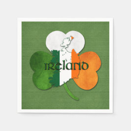 Guardanapo De Papel Mapa do Dia de Patrick da Irlanda/Clover