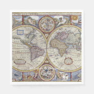Guardanapo De Papel Mapa do mundo antigo #3