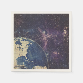 Guardanapo De Papel Mapa do Mundo Vintage Celestial (1)