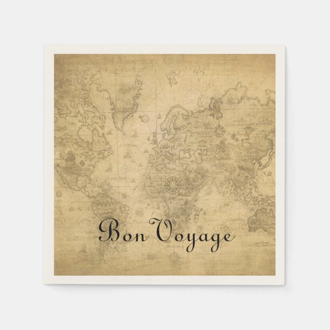 Guardanapo De Papel Mapa Mundial (Frente)