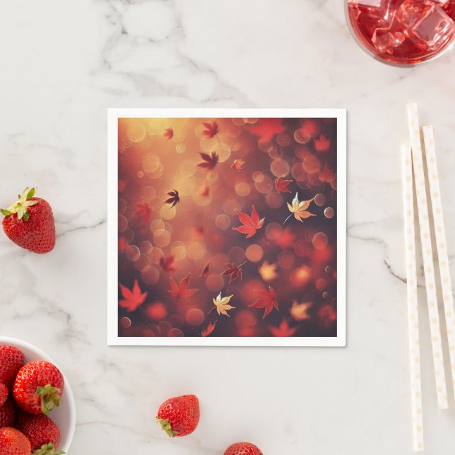 Guardanapo De Papel Mapeamento de outono automático deixa Bokeh Découp (Insitu)