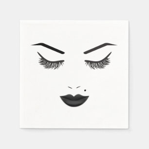 Guardanapo De Papel Maquiagem Rosto Sobrancelhas Lábios Beleza Glam