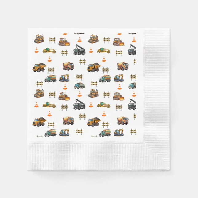 Guardanapo De Papel Máquinas de construção (Frente)
