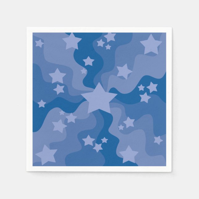 Guardanapo De Papel Mar de Estrelas - Azul (Frente)