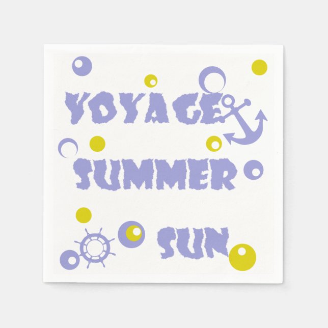 Guardanapo De Papel Mar, viagem, Verão (Frente)