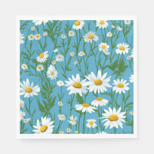 Guardanapo De Papel Maravilhas Do Verão Branco Em Aqua