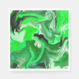 Guardanapo De Papel Marble Art digital verde