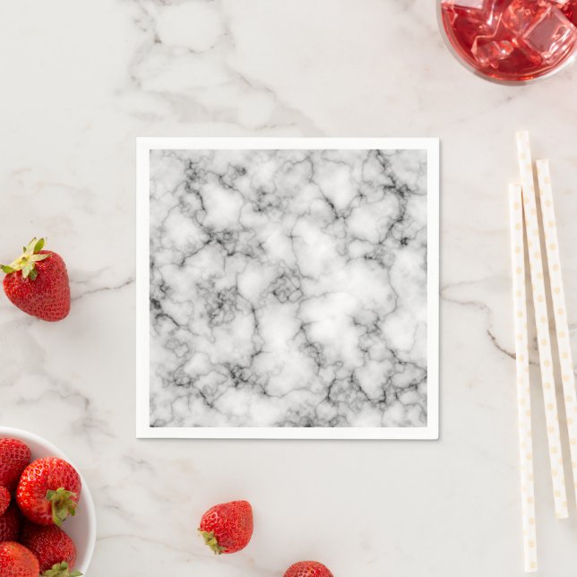 Guardanapo De Papel Marble Branco (Insitu)