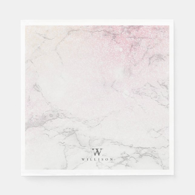 Guardanapo De Papel Marble Personalizado com detalhes de brilho (Frente)
