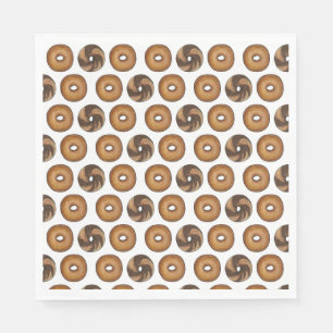 Guardanapo De Papel Marble Rye Plain Bagels Breakfast Brunch NYC Deli