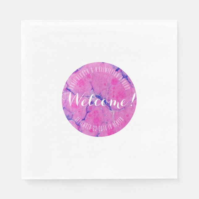 Guardanapo De Papel Marcado Rosa (Frente)