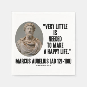Guardanapo De Papel Marcus Aurelius muito pouco necessário faz a vida