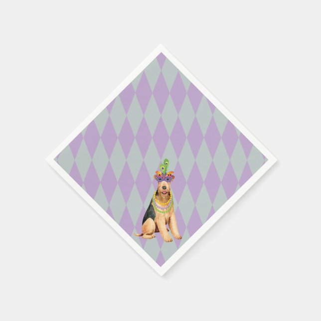 Guardanapo De Papel Mardi Gras Airedale (Canto)